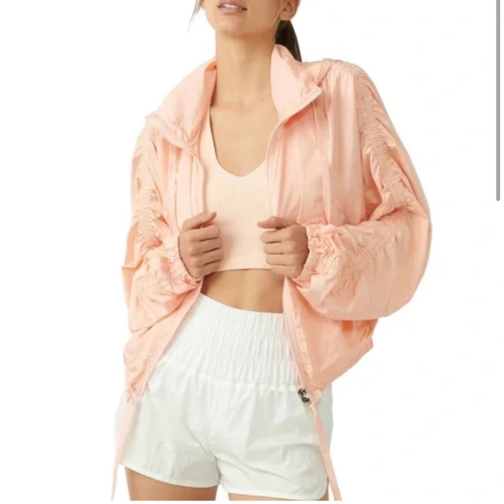 Free People Movement Peach Windbreaker
